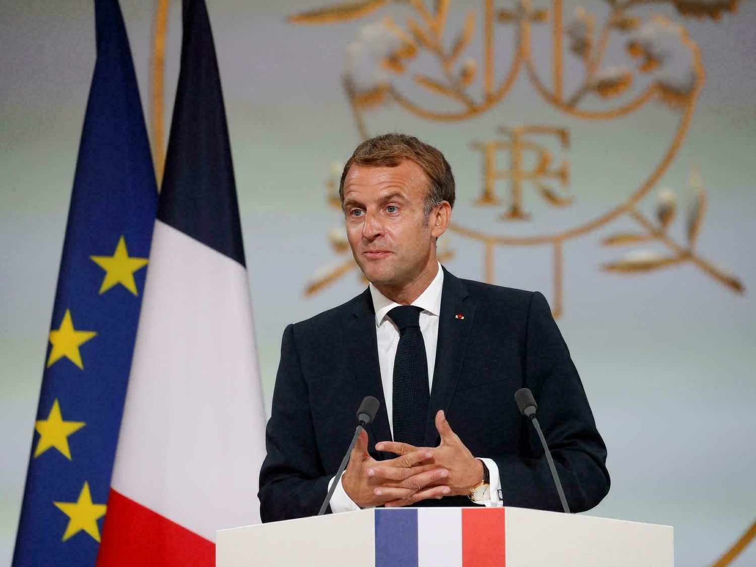 Emmanuel Macron a promis "reconnaissance" et "réparation" aux Harkis, hier.